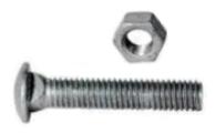 Galv Carriage Bolt and Nut